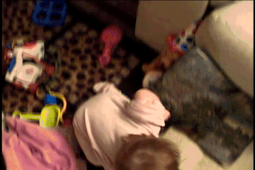 Willow as a baby looking up at his mother.